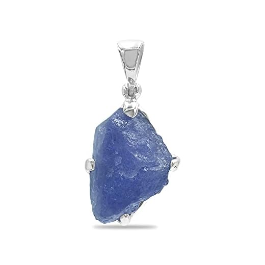 Starborn Rough 15-25 cts Tanzanite Crystal Pendant in Sterling Silver