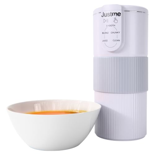 JustMe Máquina para hacer sopa y batidos, autolimpieza, porción individual de 300 ml, ligera, edición limitada de bayas silvestres