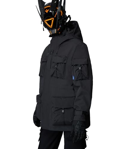 Image of MFCT Men's Techwear Waterproof Windbreaker with Funnel Hoodie