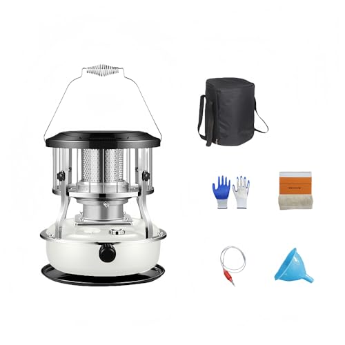 Tonain 石油炉 対流式石油炉 石油ストーブ 小型 灯油ストーブ 収納袋付き 灯油 省エネ コンパクト 軽量 持ち運びやすい 温度は自由に調節可能 屋外 多機能炉 急速加熱炉 コールド保護 屋内、屋外、中庭、キャンプストーブ (ホワイト,シングル炉+フ
