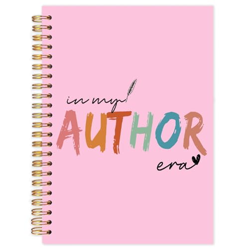 Cadeau pour auteur et écrivain : carnet rose In My Author Era à spirale 14x21cm