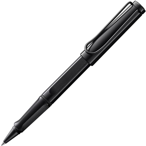 Image of Lamy Safari Meteorite Rollerball Pen with Ergonomic Grip, Line Width M - For Comfortable Writing - Made of Robust ASA Plastic - with Roller Refill M 63 Black