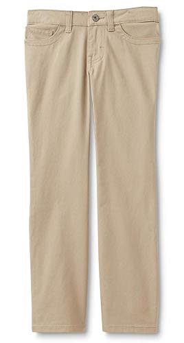 Pantalones de corte de bota para niña Wrangler caqui escolares de algodón