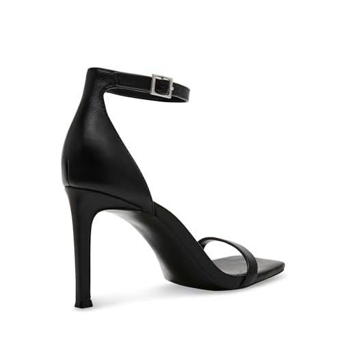 Steve Madden Women's Piked Pump, Black Leather, 9.5