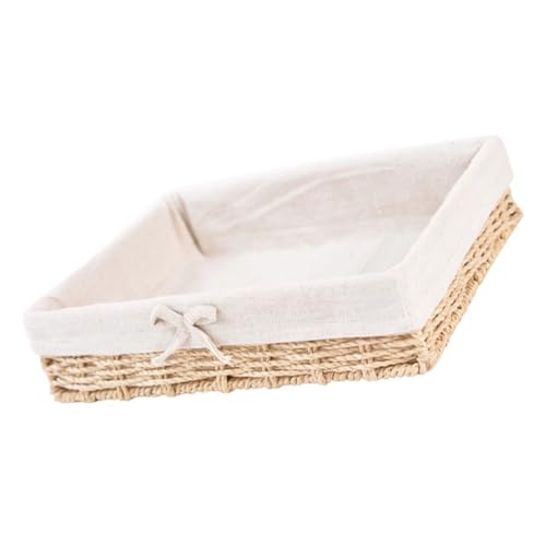 織物収納ビン手作りロープオーガナイザーボックスドレッサーカウンタートップ玄関小物書籍スナックオフィスデスクオーガナイザー