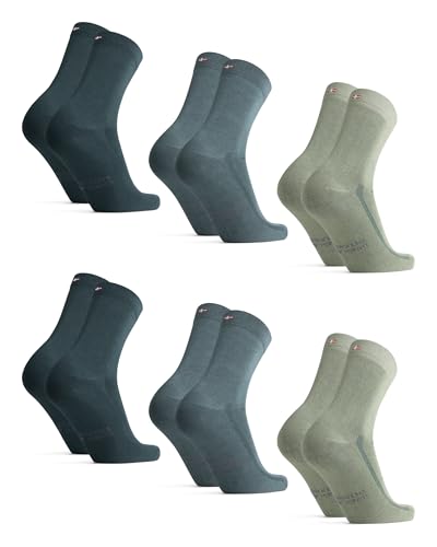 Image of DANISH ENDURANCE Crew Dress Socks, Viscose From Bamboo, 3 & 6-Pack