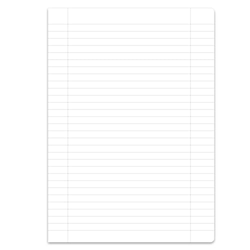 Staufen premio Ringbucheinlagen - 5 Blöcke je 50 Blatt, DIN A4, Lineatur 27 (9 mm liniert mit RL), 4-fach Lochung, 90 g/m² Recyclingpapier