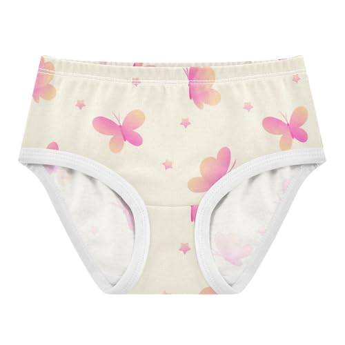 Pink Peach Gradient Butterflies Beige Girls Underwear Toddler 2t Cotton Little Girl Panties Bright Briefs Underpants