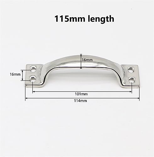 Mango de acero inoxidable de 75mm para cajones y armarios de madera 6