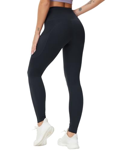 THE GYM PEOPLE Women's High Waist Yoga Pants Buttery Soft Stretchy Tummy Control Workout Athletic Leggings with Pockets2