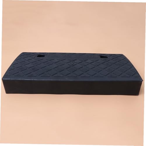 Rampa de umbral para vehículos de plástico, 50 x 27 x 9 cm, negro, alfombra triangular de goma, rampa de carga para automóviles, entrada, motocicletas y sillas de ruedas miniatura 4