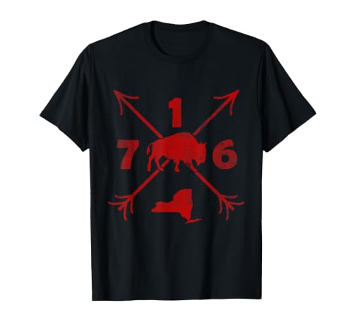 Buffalo New York NY | Area Code 716 T-Shirt, Men, Black, 5X-Large
