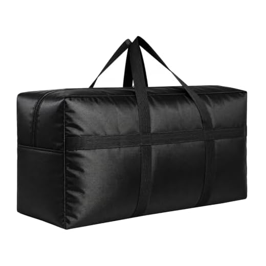 DoYiKe Extra Large Storage Duffle Bag with Zippers and Handles, Black Big Foldable Duffle Bag for Travel-130L