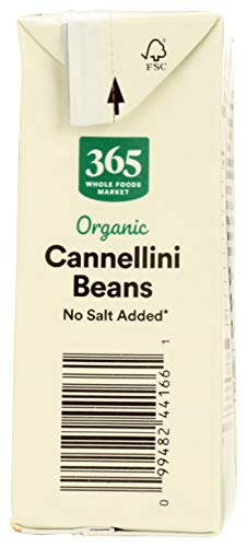 365 by Whole Foods Market, Organic Unsalted Cannellini Beans, 13.4 Ounce (Pack of 4)