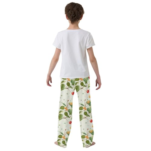 Pajama Bottoms, Pajamas Long Pant Cherry Lounge Wear Casual Cartoon Sleep Pants Soft Pjs Sleepwear3