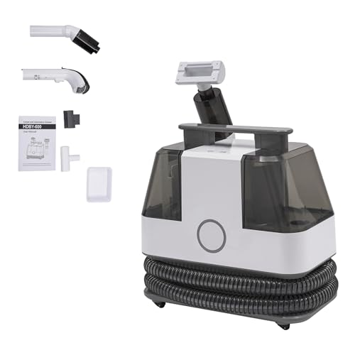 YIYIONCE Carpet Cleaner Machine 450W Upholstery Cleaner Portable Carpet Spot and Upholstery Cleaner Lightweight Carpet Cleaner with Wheels Small Extractor Vacuum for Sofa Mattress Pet Hair| US STOCK