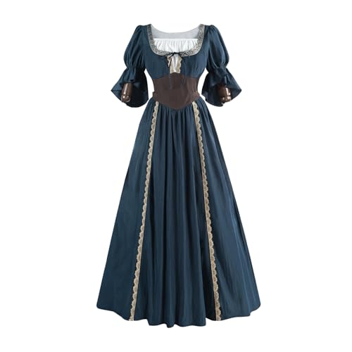 Robe Renaissance pour carnaval et fêtes historiques à manches trompette