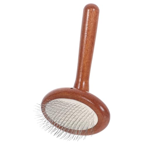 KESYOO Dog Comb Wood Brush for Hair Dog Comb for Shedding Fabric Carding Brush Rug Carding Tool Pet Deshedding Tool Heavy Duty Slicker Pet Hair Remover Wooden Hairbrush Brown