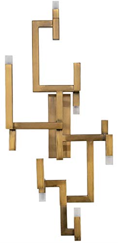 Casa Padrino Living Room Stainless Steel LED Wall Lamp Gold 30.5 x 28.5 x H. 73.5 cm - Designer Wall Light