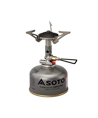 SOTO SOD-300S Single Burner, Compact Stove, Equipped with Micro Regulator (High Firepower, Wind Resistant), OD Can, Storage Pouch, Solo, Trekking, Mountain Climbing, Micro Regulator Stove, Made in