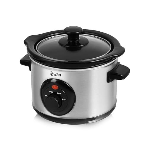 Swan SF17010N 1.5 Litre Slow Cooker with 3 Heat Settings, Glass...