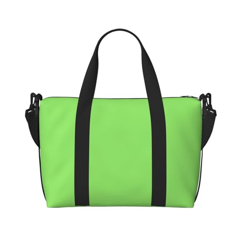 Phayah Solid Color Light Green Travel Duffel Bag,Sports Tote Gym Bag,Shoulder Weekender Overnight Bag For Women