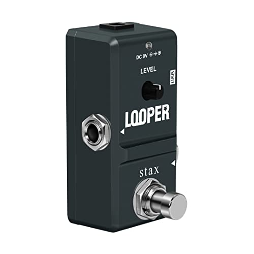 Image of Stax Mini Guitar Looper Pedal Loop Effect Pedal Unlimited Overdubs 10 Minutes of Looping, 1 /2 Time, and Reverse USB Port 3 Modes Mini Size True Bypass