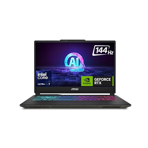 Image of MSI Cyborg 15 AI,Intel Series 1 Core Ultra 7 155H,40CM FHD 144Hz Gaming Laptop(16GB /512GB NVMe SSD /Windows 11 Home /Office 2021 /GeForce RTX 4050,GDDR6 6GB /Translucent Black /1.98Kg) A1VEK-096IN
