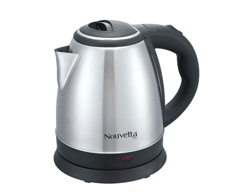 Image of Nouvetta Electric Kettle Stainless Steel Body, used for boiling Water, making tea and coffee, instant noodles, soup etc. 1500 Watt