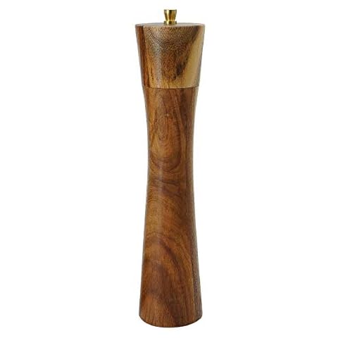 Handcrafted Wooden Salt and Pepper Grinder – Adjustable Coarseness, Refillable Spice Mill for Sea Salt, Peppercorns, Himalayan Salt – Elegant Manual Pepper Grinder for Kitchen & Dining Cover