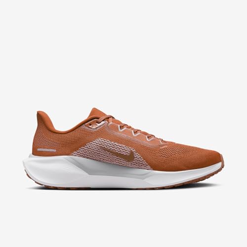 Nike Pegasus 41 Pegasus 41 Men's College Road Running Shoes Texas (FZ5145-800, Desert Orange/White/Wolf Grey/White) Size 123