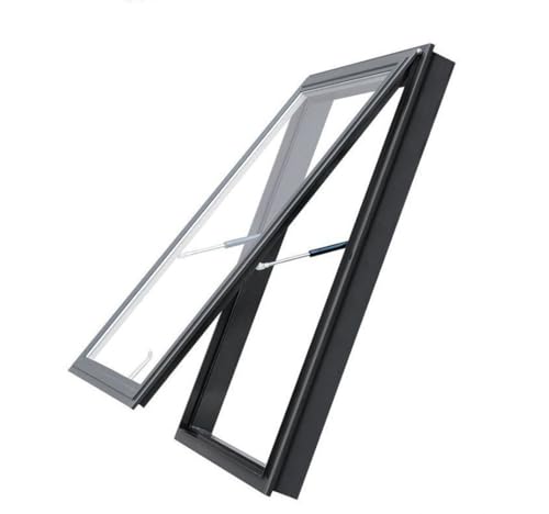 Ventana de techo de aluminio personalizada y tragaluz para iluminación diurna multiángulo, versión manual (700 mm x 900 mm)