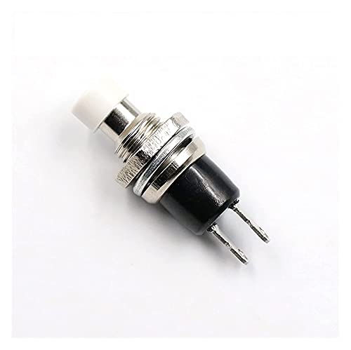 Boutons poussoirs momentanés 7mm AMSH blancs pour circuits électroniques en lot de 10