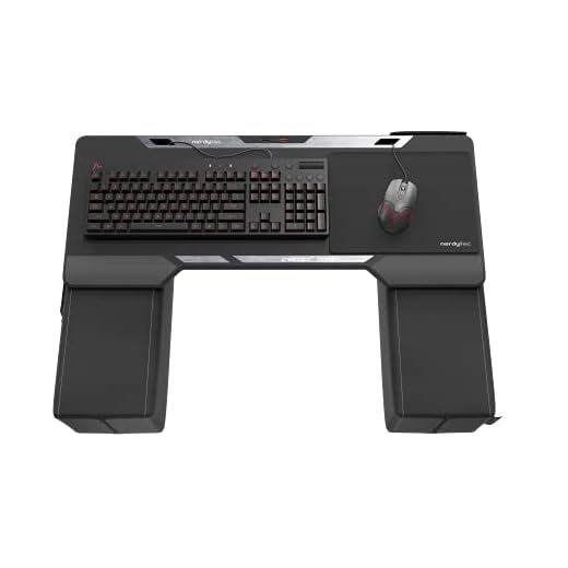 Couchmaster CYCON² Titan Edition, Couch Gaming USB-Hub Desk for Mouse & Keyboard (for PC, PS4/5, Xbox One/Series X), Ergonomic lapdesk for Couch & Bed, Nappa Leather, Real Titanium