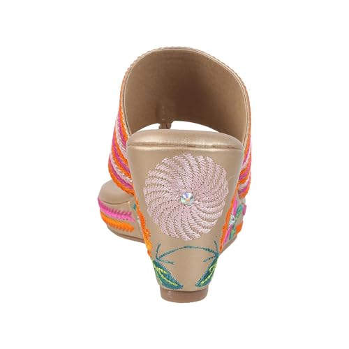 Image of Mochi Women Ethnic Wedge Heel Sandal