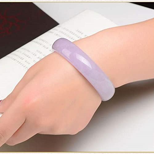 Jonc en jade violet glacé, accessoire de mode élégant - 6
