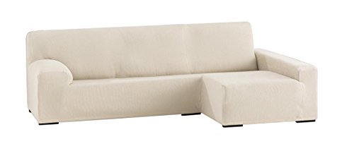 Eysa Italia Ulises Funda Chaise Longue elástica, Textura, Crudo, 250-310 cm