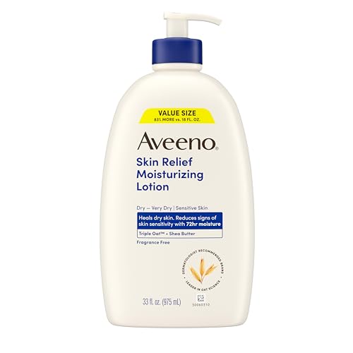 Aveeno Skin Relief Moisturizing Body Lotion Heals Very Dry, Sensitive Skin, Fast-Absorbing Lotion...