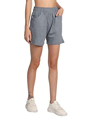 Image of CHKOKKO Women's Regular Cotton Regular Fit Plain Shorts for Women