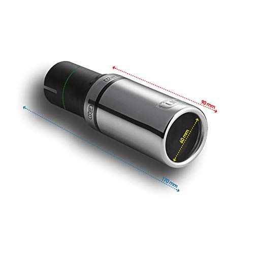 Embout d'échappement rond Ø60mm Ulter Sport en inox de 90mm de long