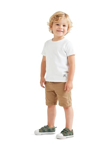 Image of K KomForme Toddler Boys & Girls Shoes Kids Canvas Sneakers with Cartoon Dual Hook and Loops