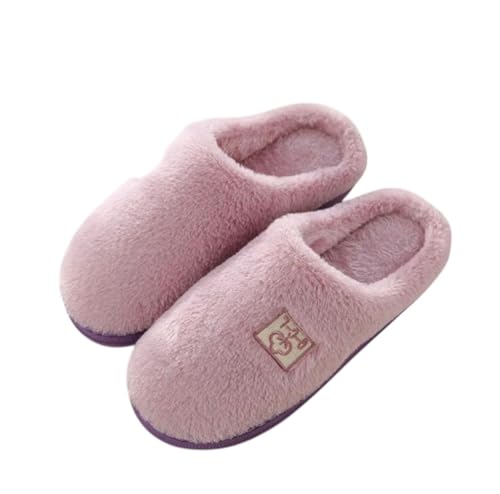 Image of Wolvesden Unisex Winter Woolen Slippers | Fluffy Indoor Slip-Ons | Size 4-8, Multicolor (1 Pair)