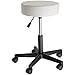 TecTake Taburete con Ruedas | Giratorio 360° | Asiento Acolchado de 8 cm (Blanco | no. 402538)