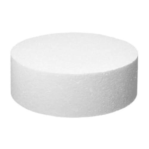 Image of OMKRAFT Round Cake Dummy 14 x 6 Inch | Foam Dummy Cake for Fondant, Icing Practice, Wedding Cake Display & Cake Decoration | Pack of 1