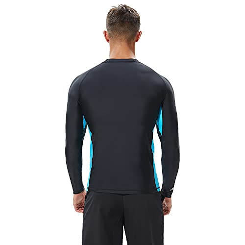 REAL FIELD Men's Long Sleeve Platinum UPF 50+ Rashguard Tight Rash Guards for Men3