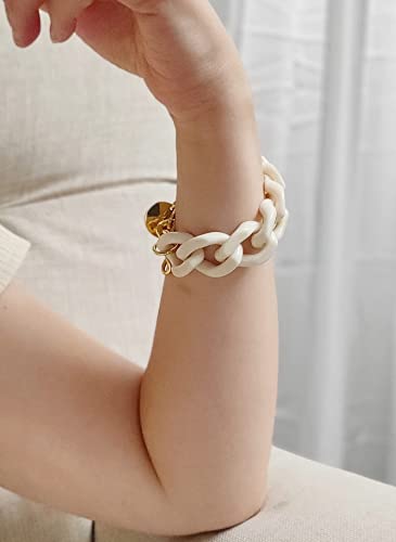 Maellis Chunky Acrylic Resin Trendy Fashion Summer Adjustable Bracelets For Women & Girls. #TOP4