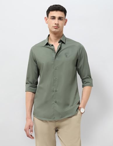 Image of U.s.Polo Association Men's Tailored fit Equestrian Aisle Theater Shirt