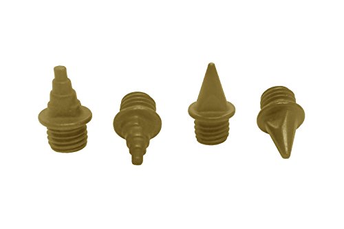Omni-Lite Pyramid Ceramic Replacement/Upgrade Track Spikes (40 Pack), Gold, 1/4"/7mm
