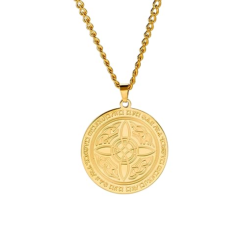 Ya en mundofriki.es: kkjoy Collar de Nudo de Bruja de Acero Inoxidable con Colgante de Nudo Celta Nudo Mágico Wiccano Collar de Amuleto de Brujería para Mujeres Hombres