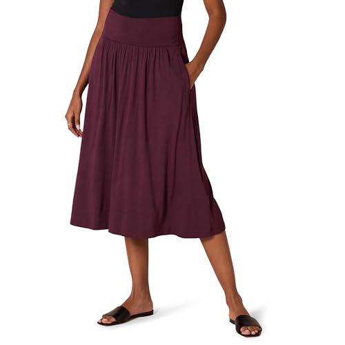Amazon Essentials Women's Jersey Pull On Midi Length Skirt